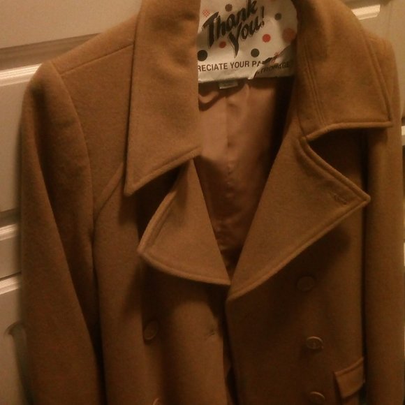 BURBERRY Style Camel Peacoat - Picture 7 of 7